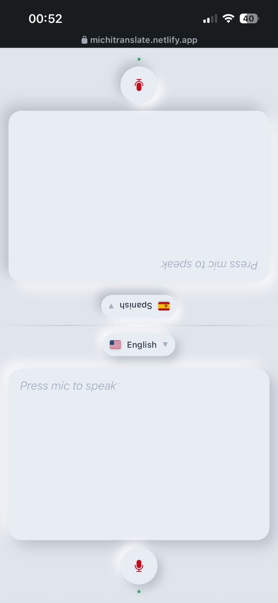 MICHI mobile translation view
