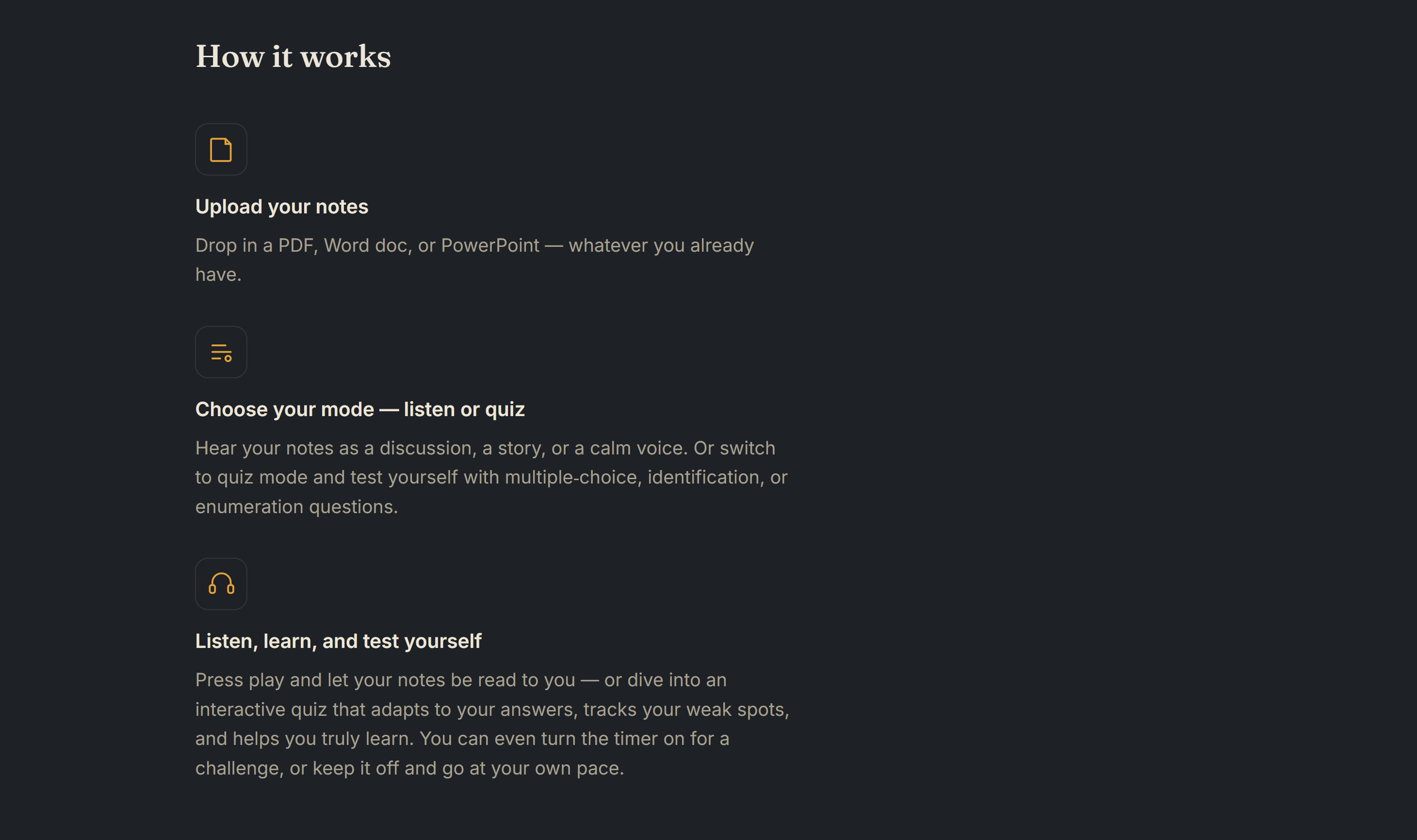 Notecast how it works section